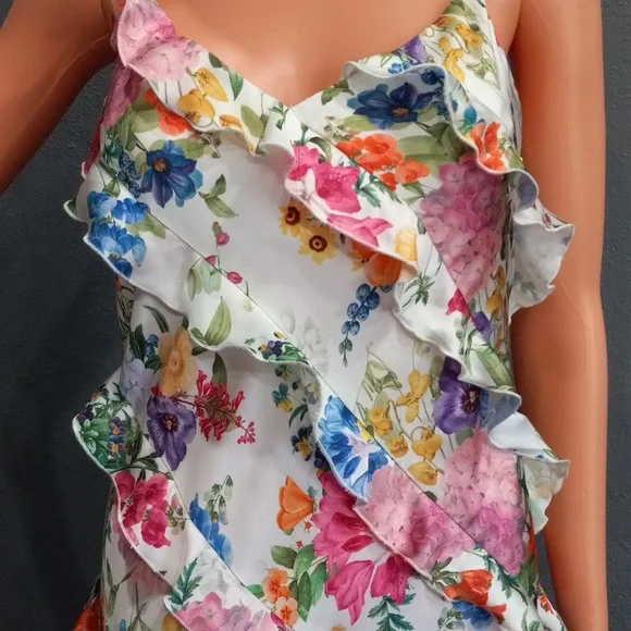 Show Me Your Mumu The  Romance Ruffle Ivory Botanical Floral Maxi Dress Size S - Picture 6 of 15
